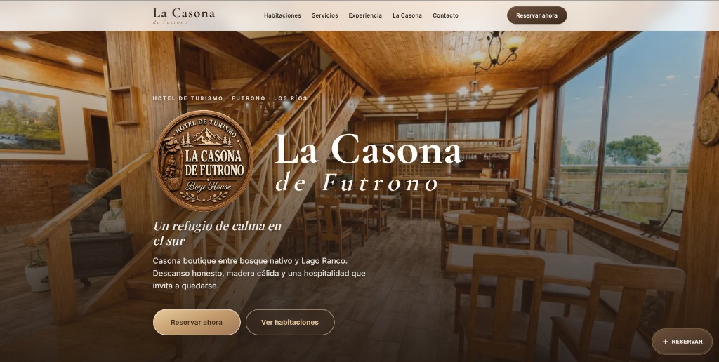 Landing de La Casona de Futrono